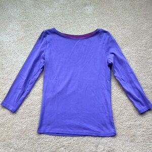 Talbots Purple Long Sleeve Talbots Tee Shirt - Size XS - VGUC - 100% Pima Cotton